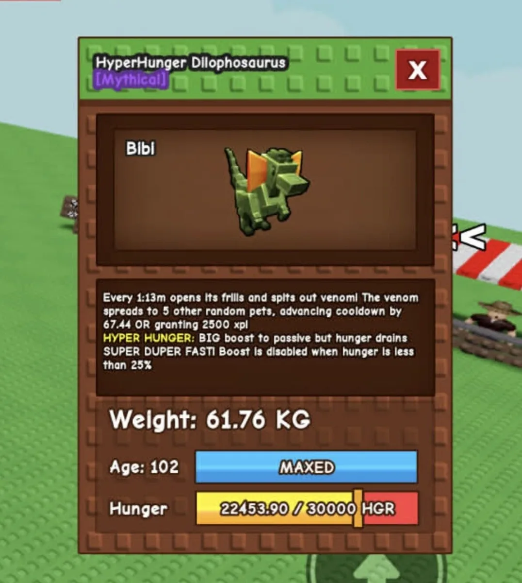 Huge Dilophosaurus 61.76kg
