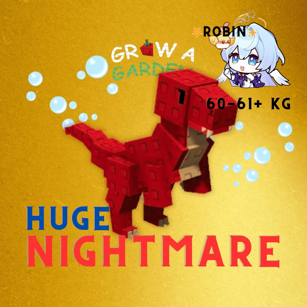 HUGE Nightmare T-Rex - 61+KG - Grow a Garden — Account account