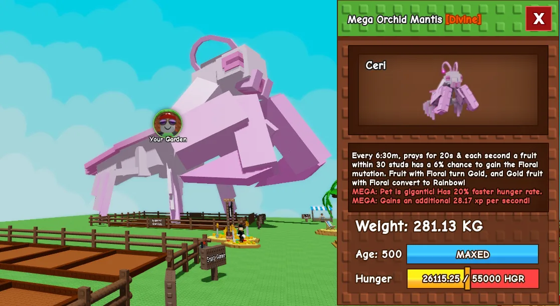 281.13kg Mega Orchid Mantis