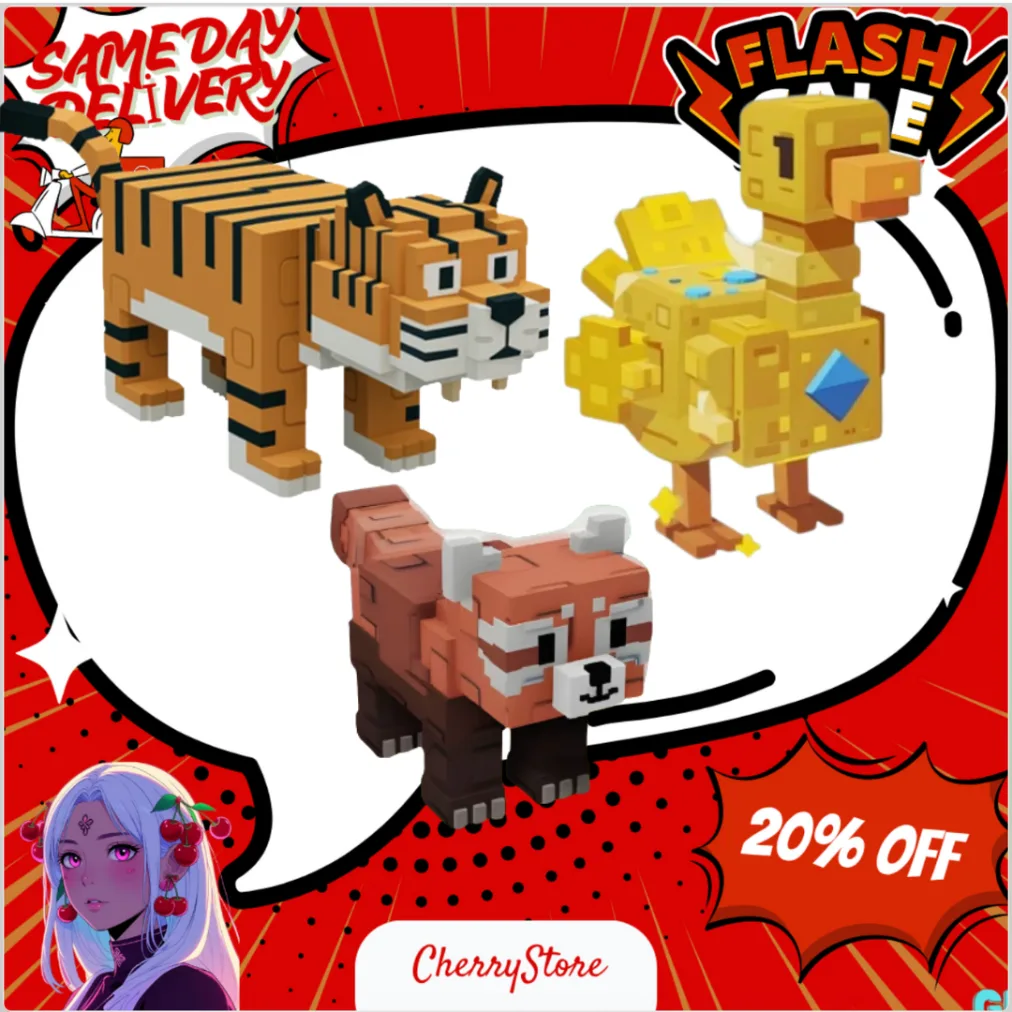 (3pets) Tiger + Golden Goose + Red Panda