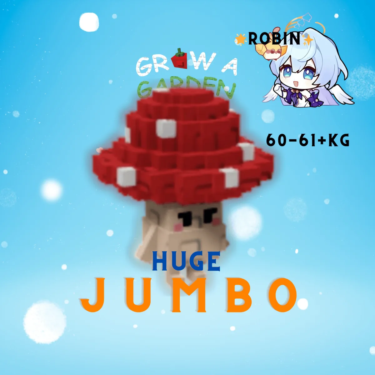 HUGE JUMBO Shroomie - 60-61 + KG - Ez Ton Fruits Method - Big Area Studs - Grow a Garden — Account account