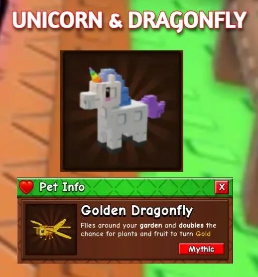 UNICORN + DRAGONFLY GROW A GARDEN 2 — Account account