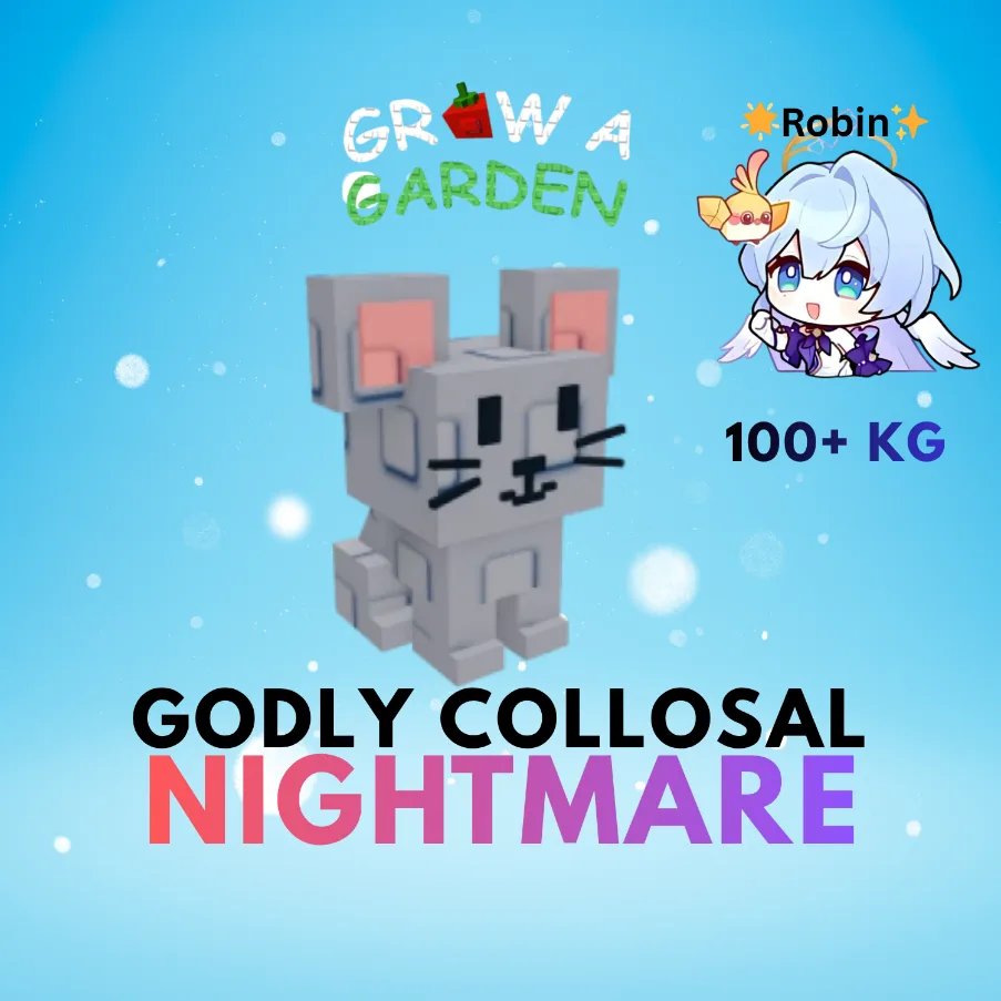Godly Collosal Nightmare Grey Mouse - 100+KG - Grow a Garden — Account account