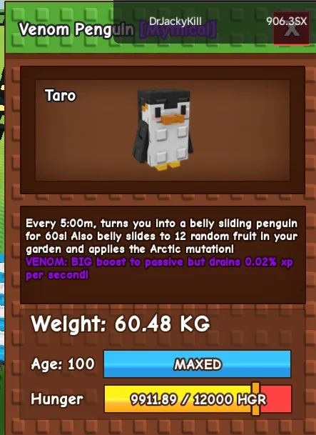 60kg HUGE VENOM PENGUIN