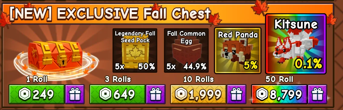 x10 Exclusive Fall chest - 1999R