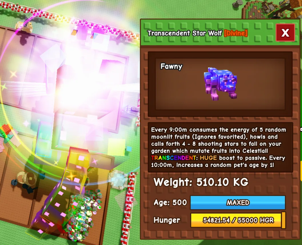 510.10KG Transcendent Star Wolf // Super shiny and Handsome // Godly Size // The Rarest Mutation on it
