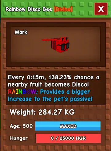 HUGE DISCO BEE NM / VENOM / EVER 280KG+ AGE 500