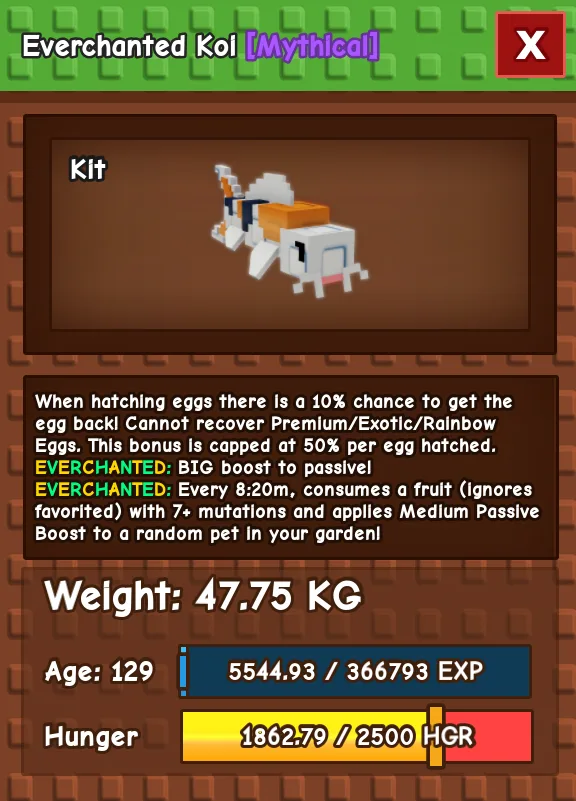 Everchanted Koi Mythical 47KG 129 AGE