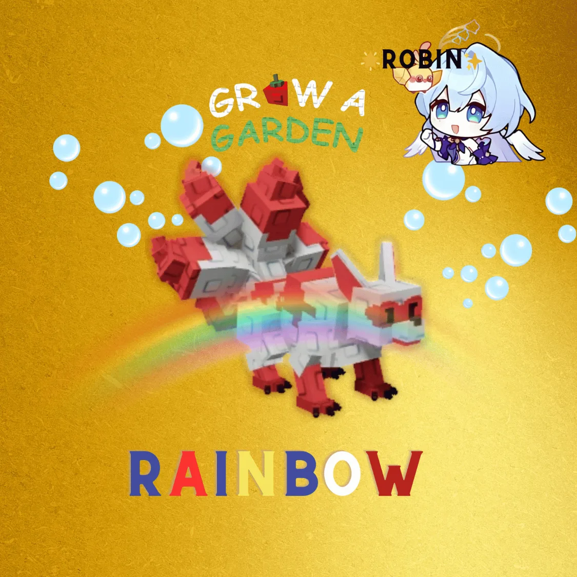 Rainbow Kitsune - Red Kitsune - Grow a Garden — Account account