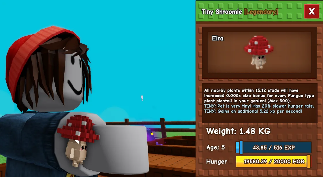 1.09kg Base or 60kg+ Tiny Shroomie — Account account