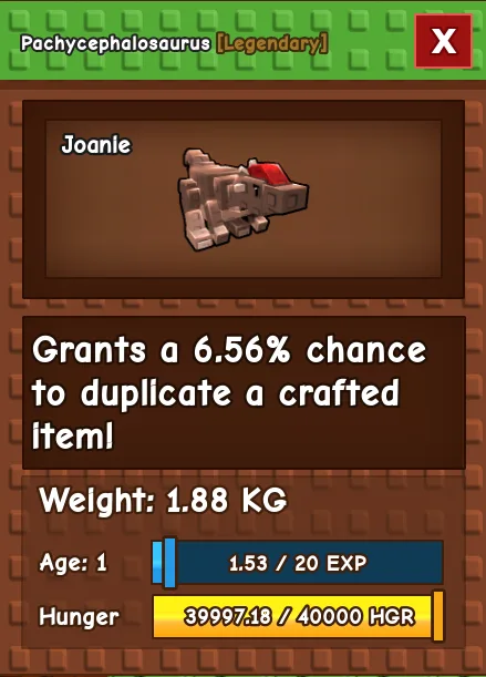 Pachycephalosaurus LEGENDARY Age 1 1.88KG