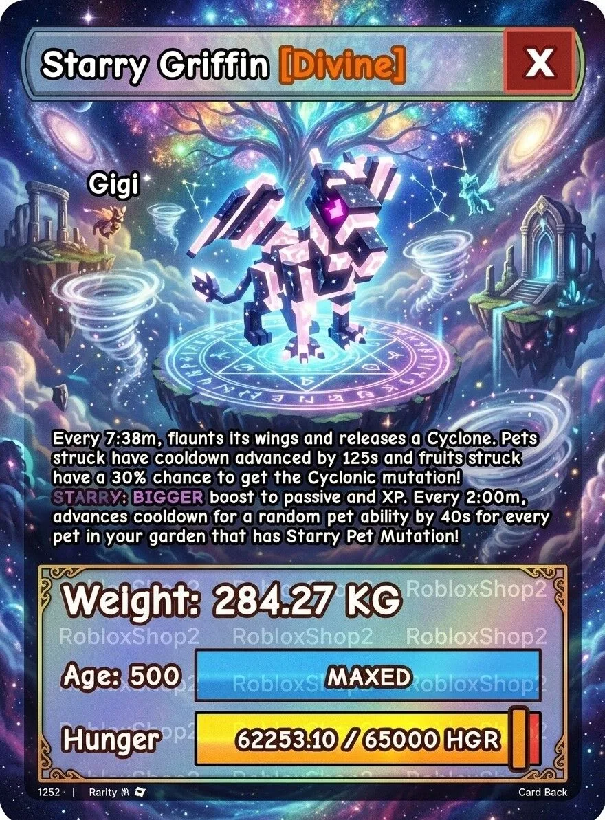 284.27KG OP MUTATION STARRY GIGANTIC GRIFFIN 5 0 0 AGE l READY TO USE - 7:38 MINS MAX CD - NO TOY LIMITED STOCK