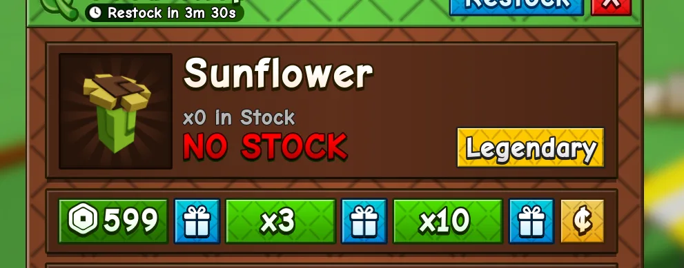 Sunflower Seed (Legendary) — Account account