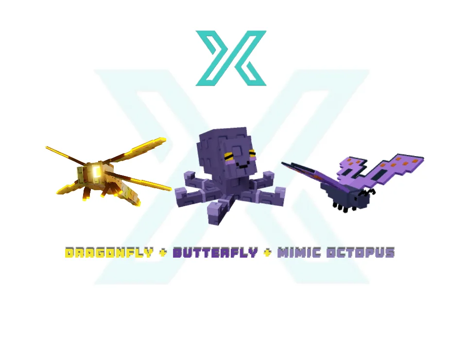 3 Pet Bundle Dragonfly + Butterfly + Mimic Octopus