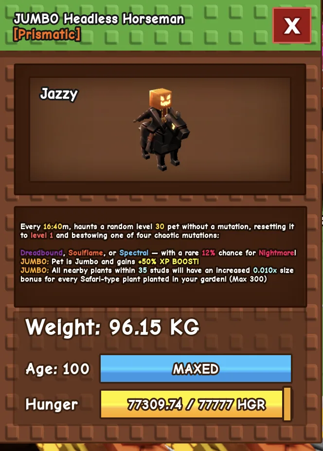 GODLY JUMBO HEADLESS HORSE MAN 96.15 KG CHEAP FAST DELIVERY