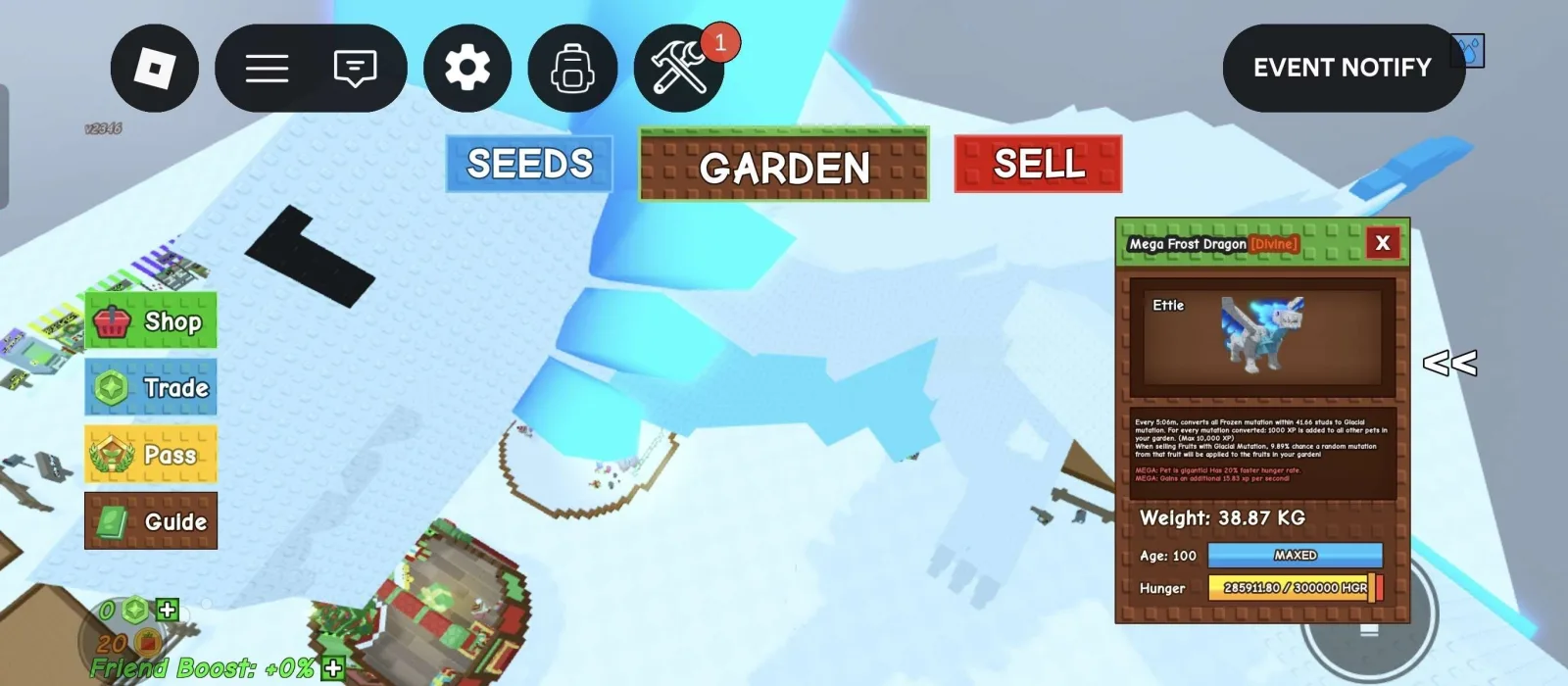 Huge MEGA Frost Dragon - 38.87 KG (Age 100)