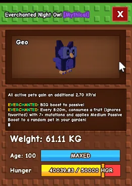 Night owl 60kg Level 100 — Account account