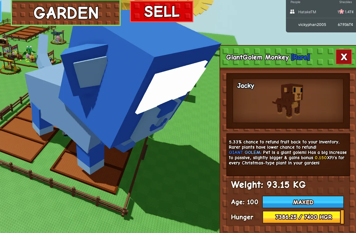 93.15kg Godly GiantGolem Monkey