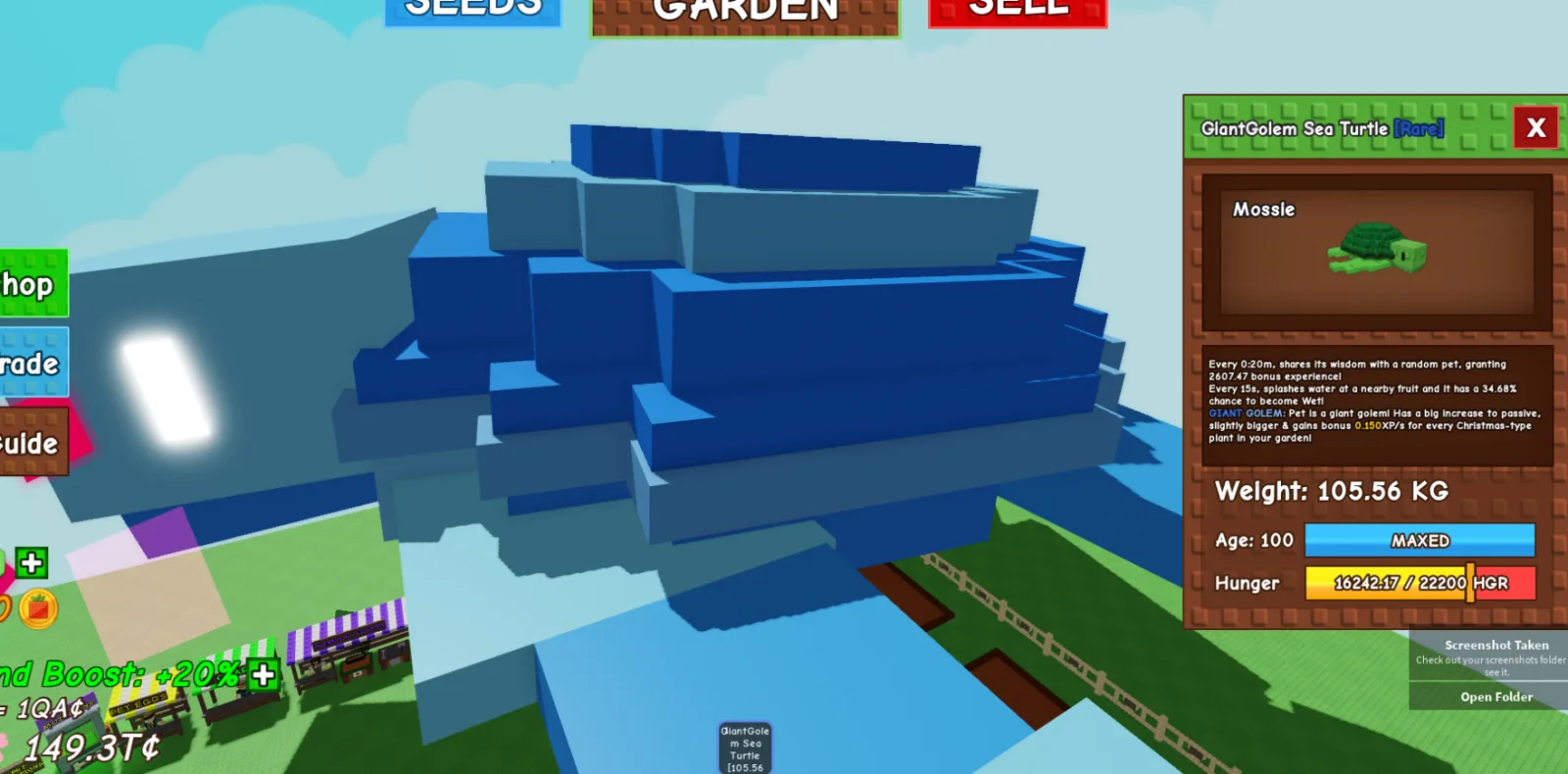 Titanic Huge Colossal Sea Turtle 104Kg+ Age 100 20s CD GiantGolem — Account account