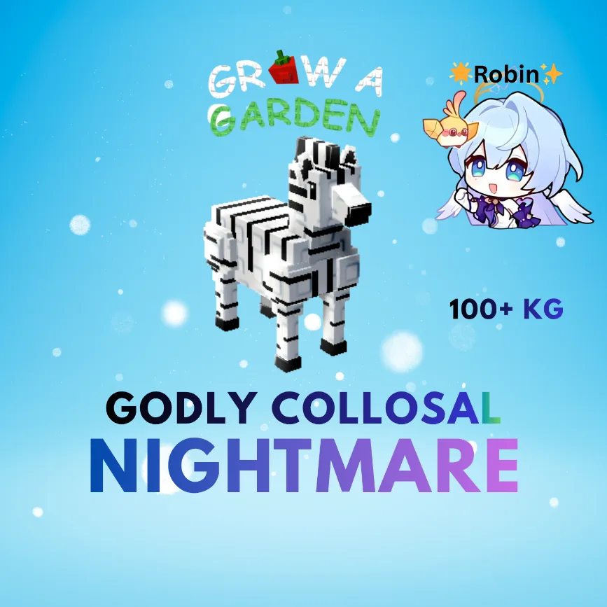 GODLY Collosal Nightmare Zebra - 100+KG - Grow a Garden
