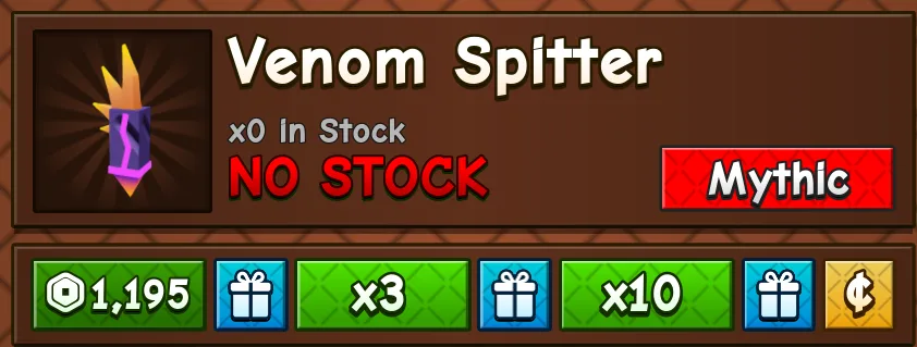 Venom Spitter Seed (Mythic) — Account account