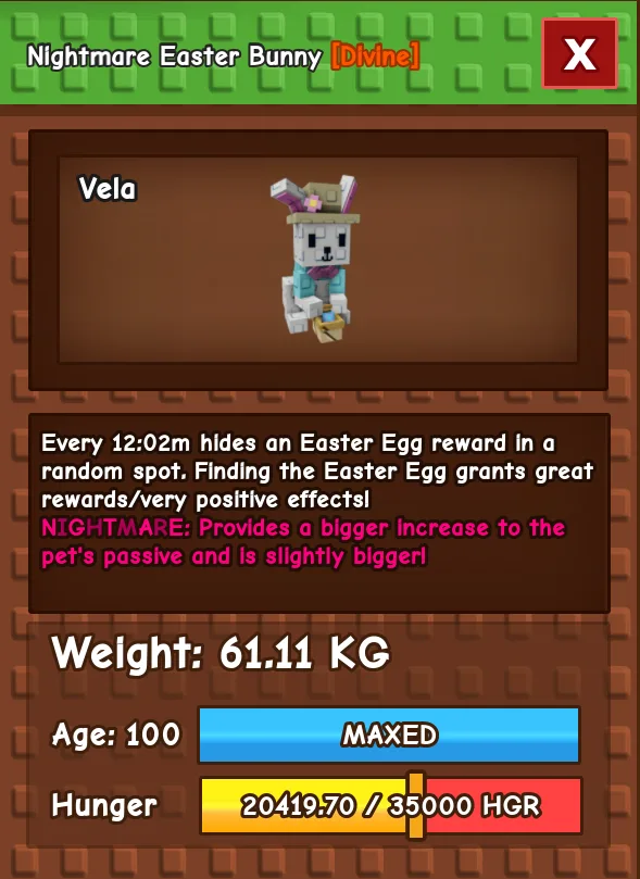HUGE EASTER BUNNY NM / VENOM / EVER 60KG - 61KG — Account account