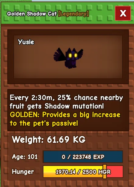60kg+ Golden Shadow Cat super handsome//max ability// this is not moon cat//this is shadow cat// i run out of tag limitation so i randomly pick this