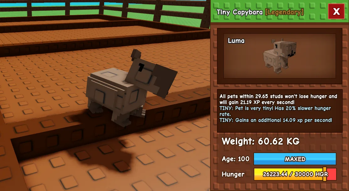 60kg+ Tiny Capybara Cute Farming — Account account