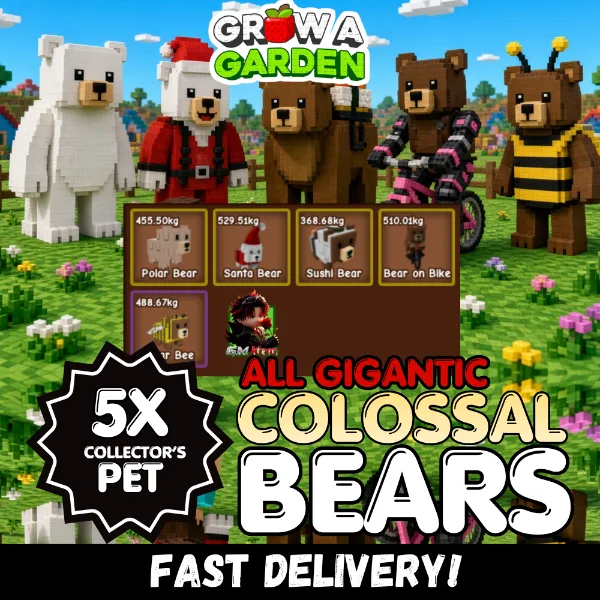 5X COLOSSAL BEAR COLLECTOR'S PET Age 500 INSTANT DELIVERY