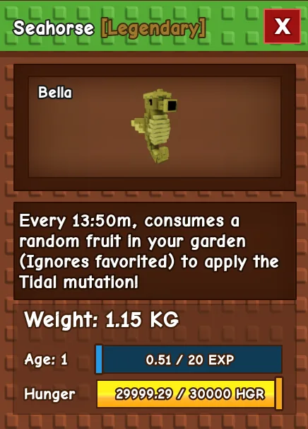 Seahorse LEGENDARY Age 1 1.15KG