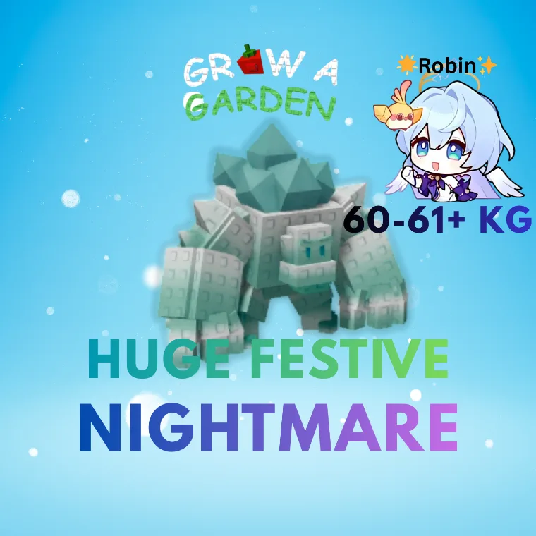 Nightmare Huge Festive Ice Golem - 61+KG - Max Passive - Prismatice Pet - Grow a Garden — Account account