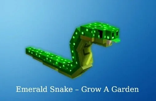 Pet (Get 2) Emerald Snake Grow a Garden Instant Delivery Safe trade GAG