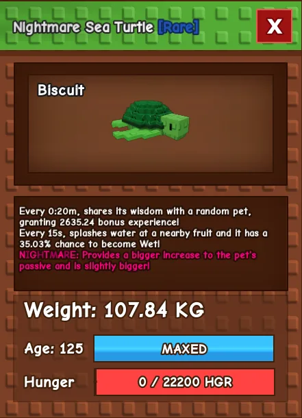 20s Nightmare Colossal Sea Turtle 107.84KG INSTANT DELIVERY — Account account
