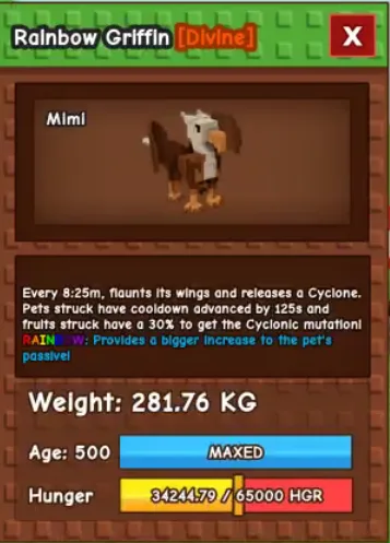 280kg+ Rainbow Griffin super handsome — Account account