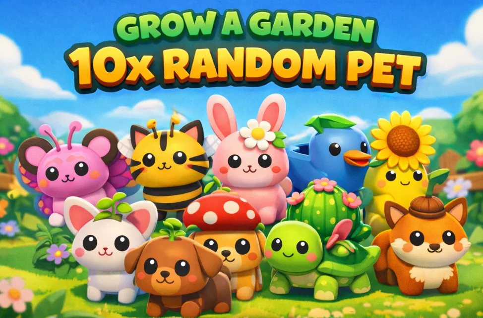 10x Random Pets Grow a Garden Roblox