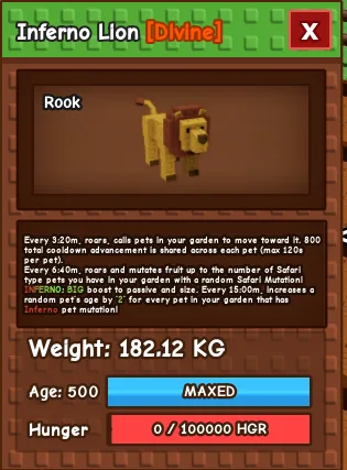 Inferno Lion Age 500