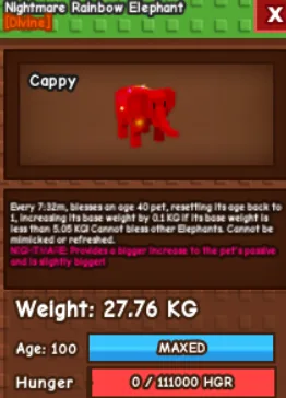 Nightmare Elephant Rainbow 27.76kg 999.99 Fast Delivery