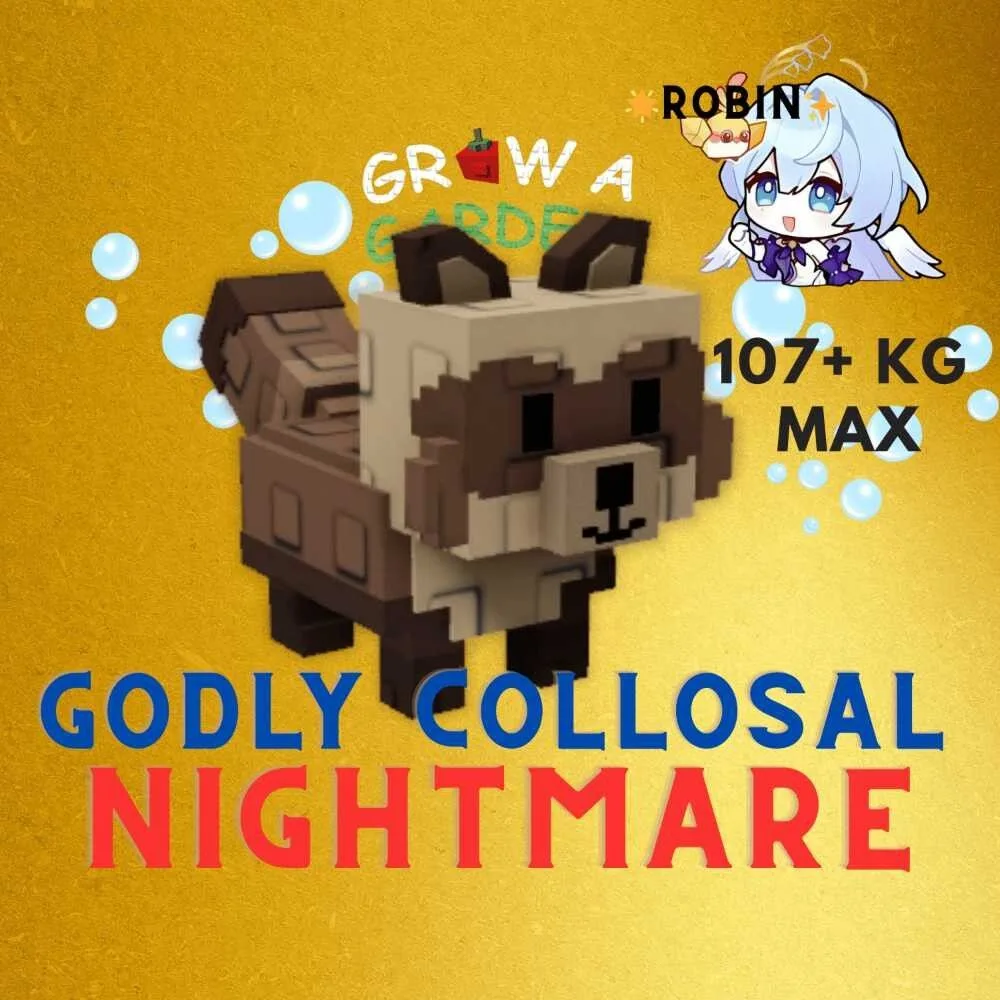 Godly Nightmare Tanuki - 107+KG - Collosal - Grow a Garden — Account account