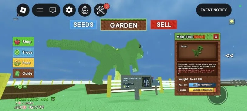 Mega T-Rex 16.45kg ( 80 age ) Good Size — Account account
