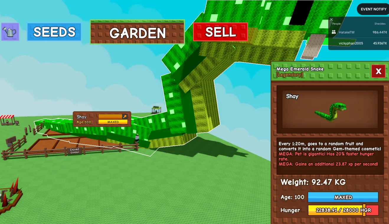 92.47kg Godly Mega Emerald Snake — Account account
