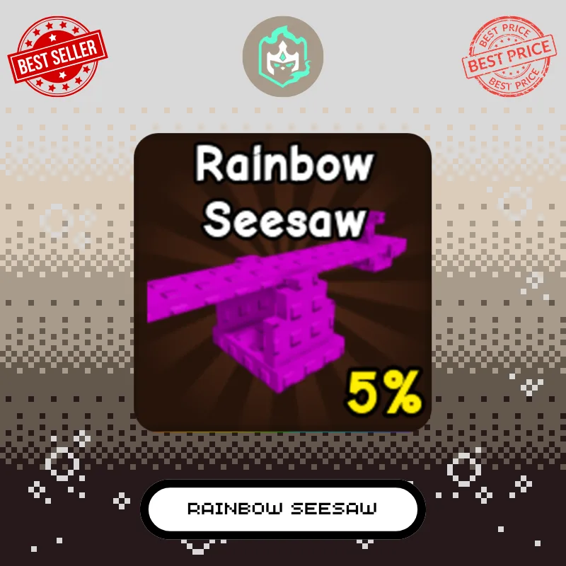 Rainbow Seesaw Clean & Safe Guaranteed Instant Delivery