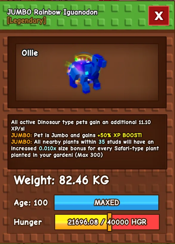 GODLY/TITANIC 82kg RBH IGUANODON