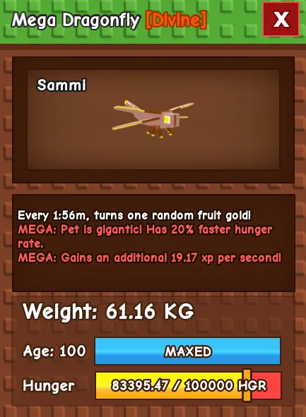 60KG - 61KG MEGA DRAGONFLY — Account account