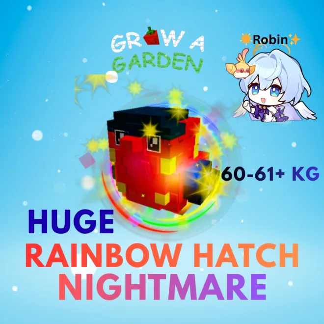 HUGE Nightmare Rainbow Hatch Gold Finch - 60-61+KG - Grow a Garden — Account account