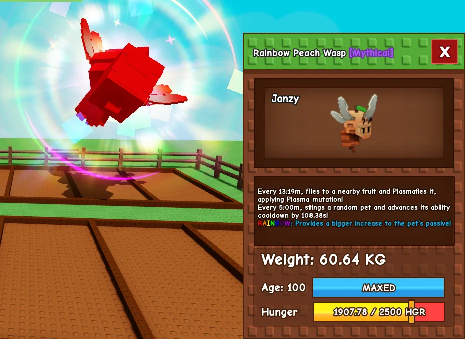 60kg+ Rainbow Peach Wasp — Account account