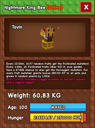 Nightmare King Bee 60kg