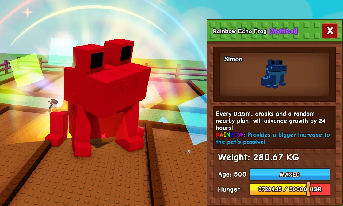 280.67kg Rainbow Echo Frog