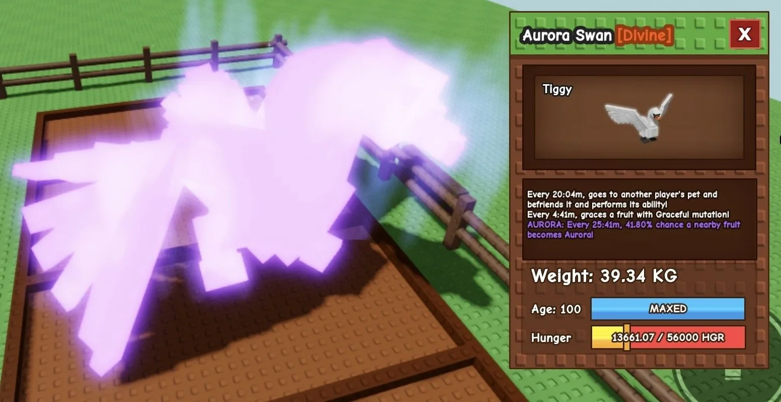 Huge AURORA Swan - 39.34 KG (Age 100)