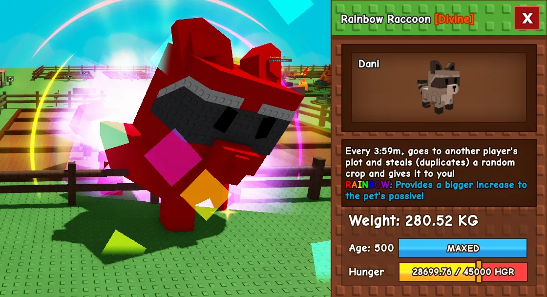 281.21kg+ Rainbow Raccoon