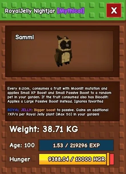 RoyalJelly nightjar huge 38.71kg can put large and small toy on your pet - sammi (GP)